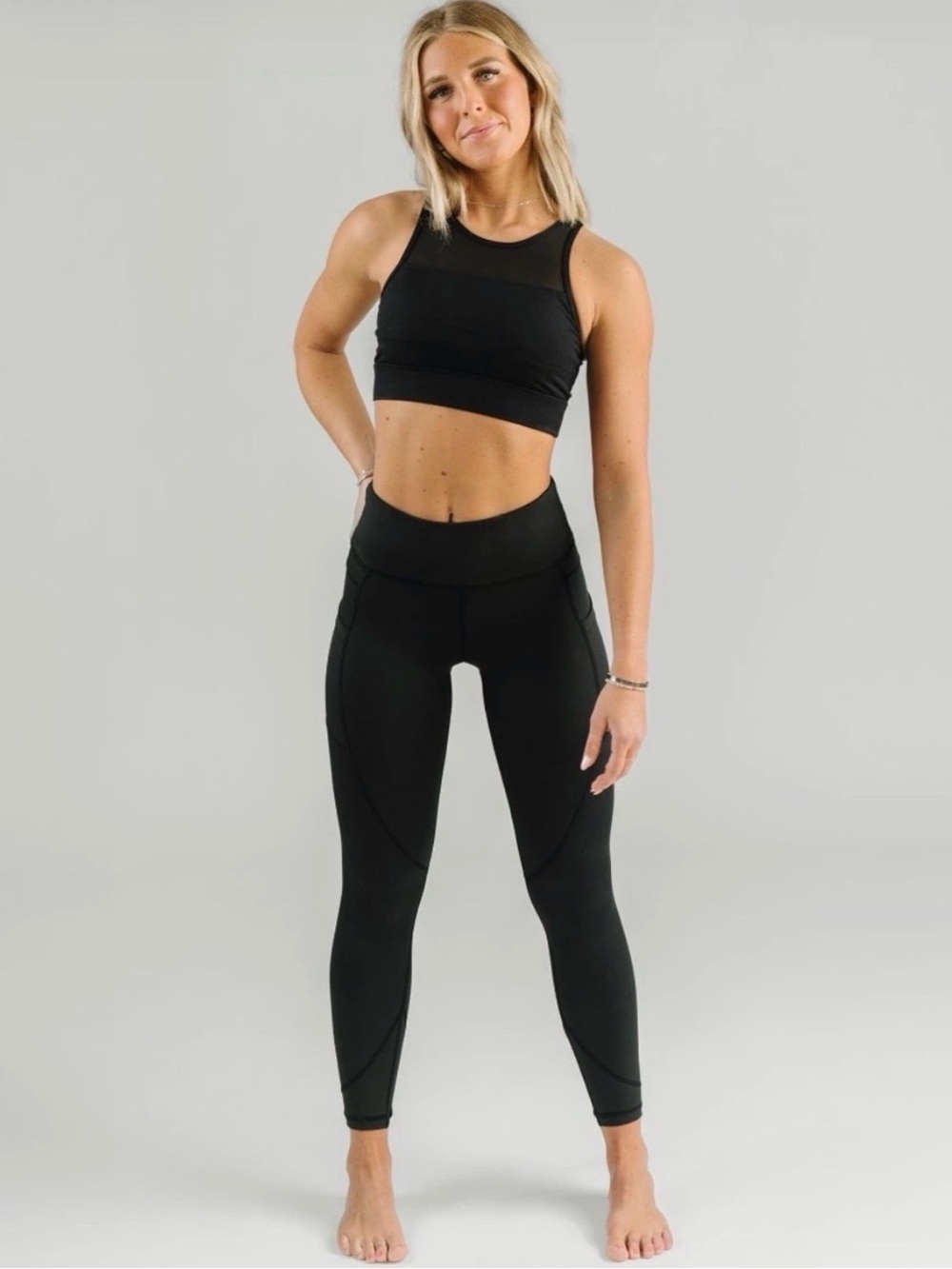 ZYIA Women’s Light n Tight LNT Black H-Rise Leggings (6/8)
